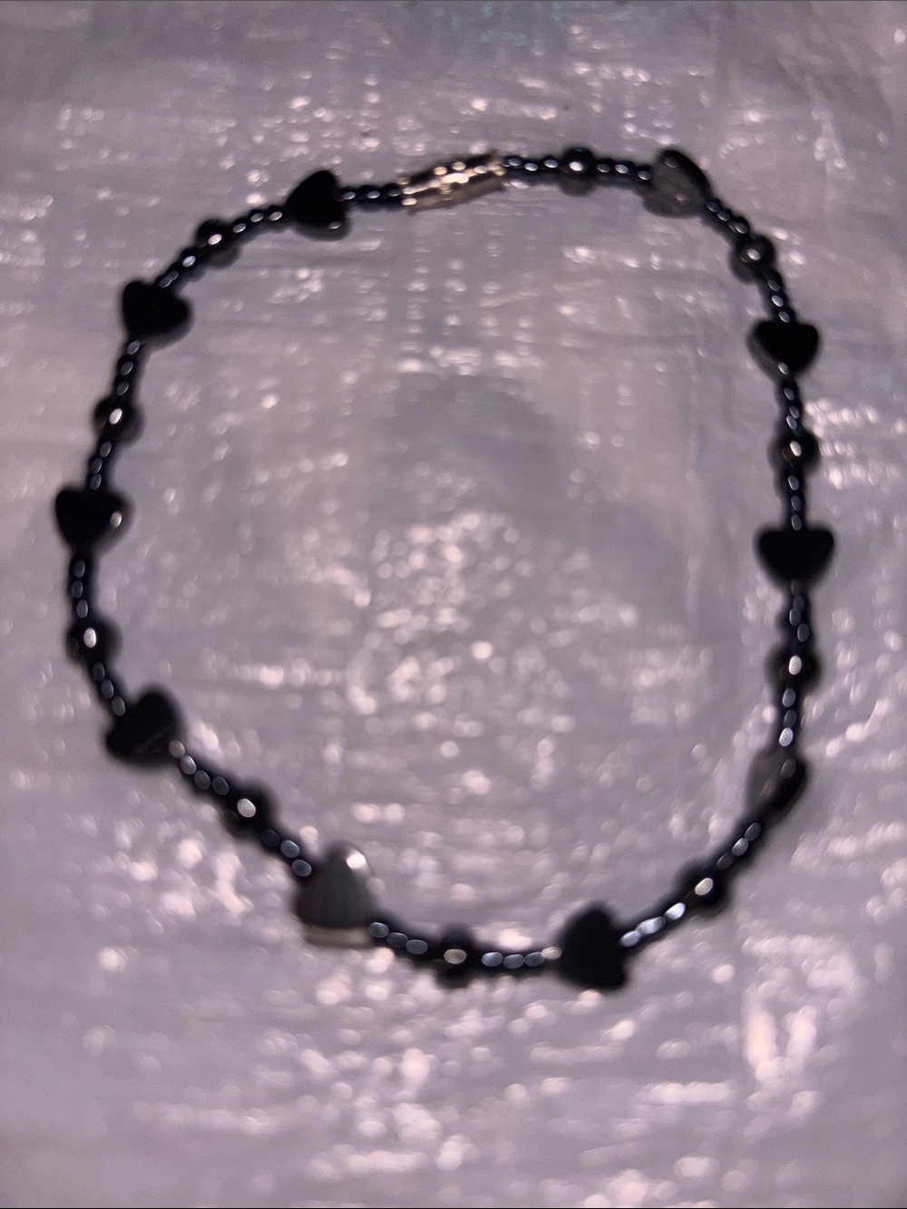 Black Heart Bead Bracelet - Women Jewelry